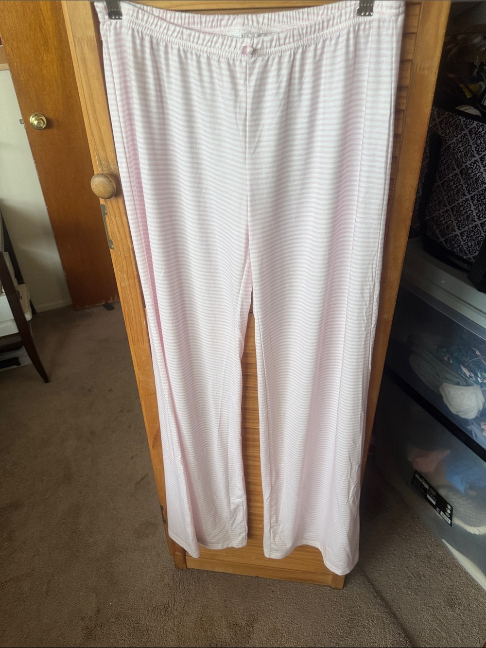 Women's Pink Stripe Pajama Pants - Soft Lounge Sleepwear